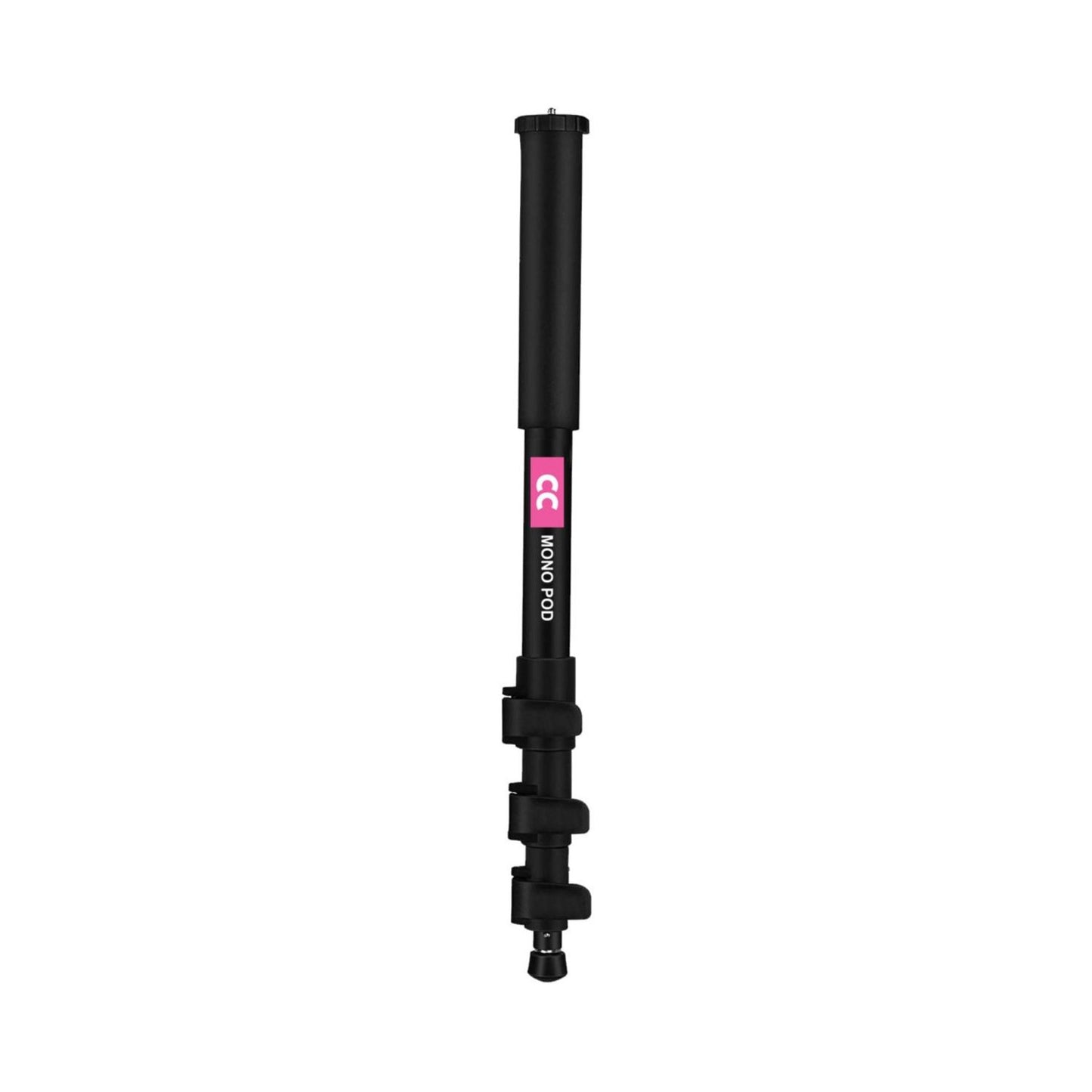 CC MonoPod schwarzes ausziehbares Monopod-Stativ mit Teleskopsegmenten und Fuß