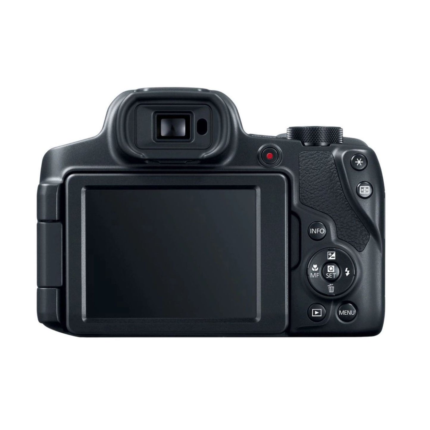 PowerShot SX70 HS digital camera rear, LCD screen and control buttons