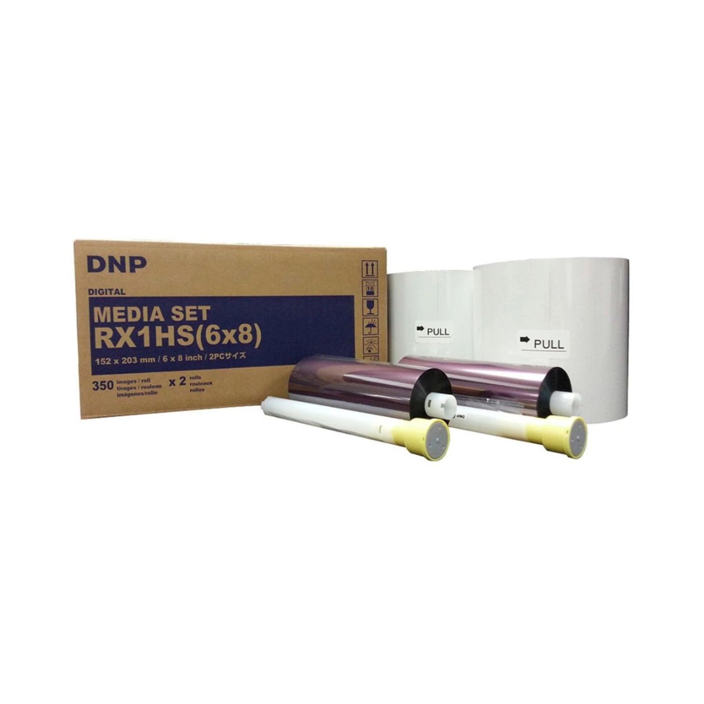 DNP Media Set for DS-RX-1 printer, 6x8 photo media rolls and pack