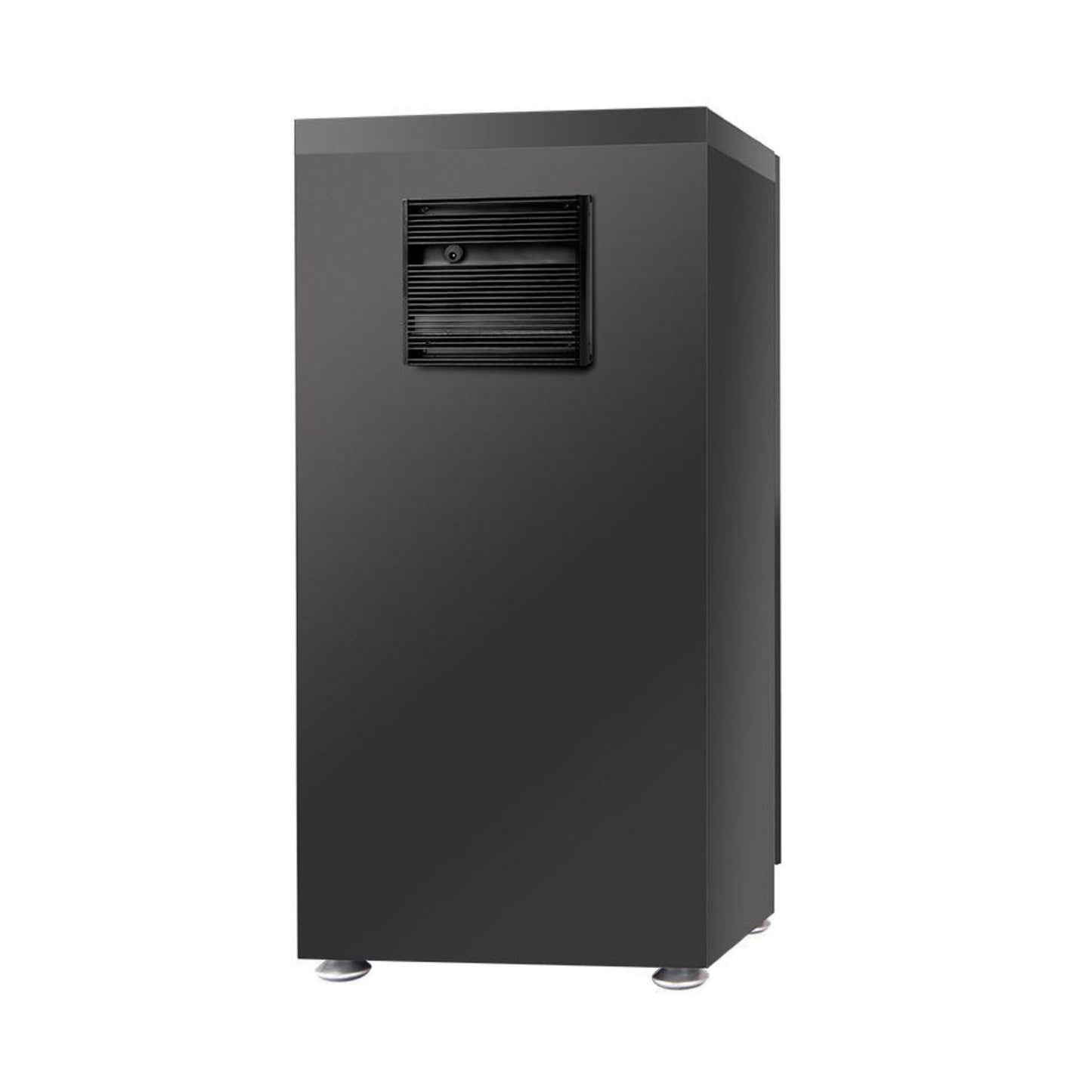 Dry cabinet back panel with ventilation grille and 4 base feet