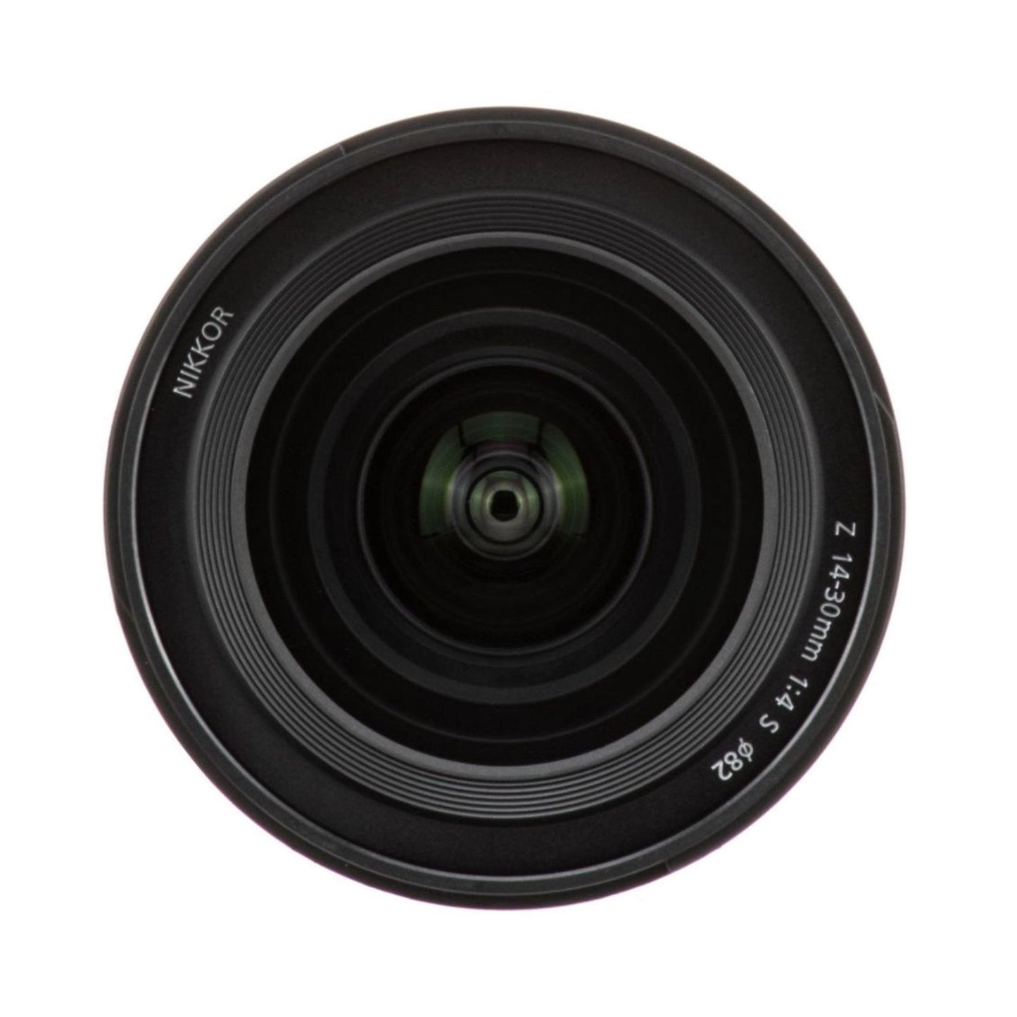 Vorderseite des 14-30mm f/4 S Objektivs mit NIKKOR-Aufdruck und Frontlinse