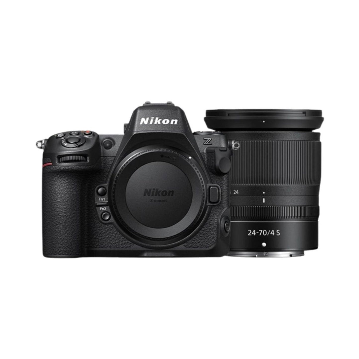 Nikon Z8 mirrorless camera with 24-70mm f/4 S lens front view