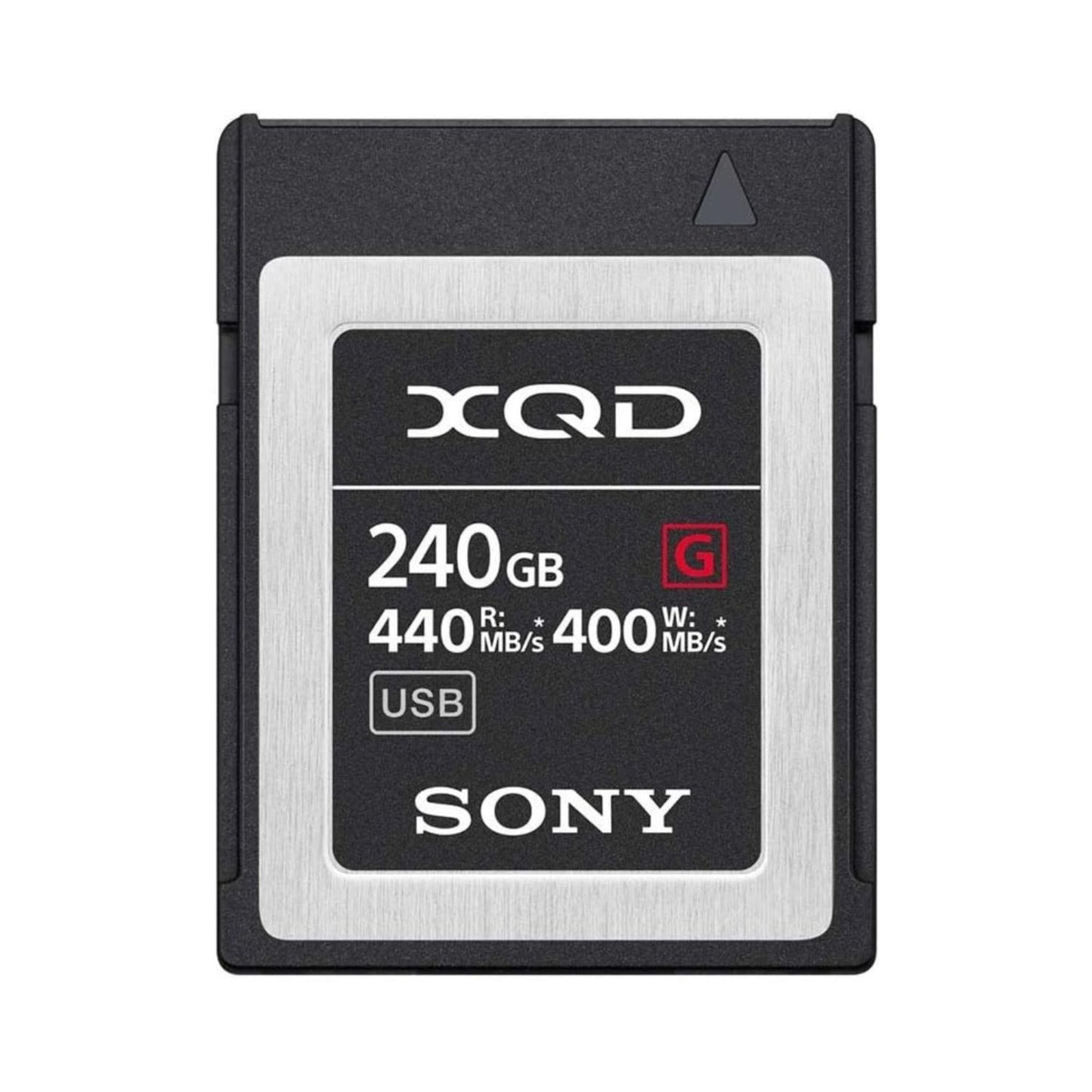 XQD G Series memory card, 240GB, R440/W400 MB/s, USB