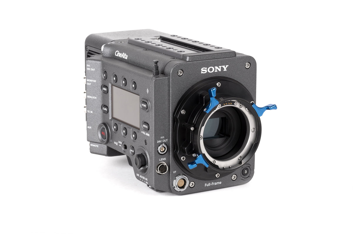 ARRI LPL mount attached to a Sony VENICE camera, viewed from the front