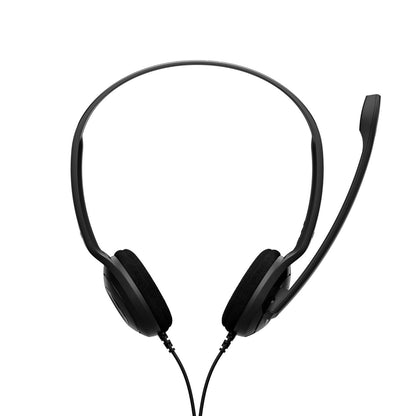 EPOS PC 8 wired stereo headset with black headband and over-ear ear pads