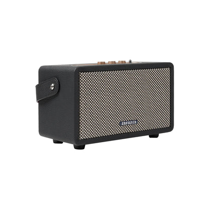 Aiwa RS-X100 speaker, angled with strap
