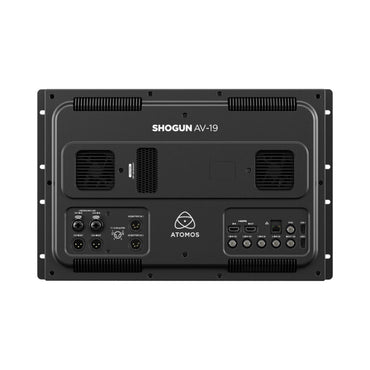 Atomos Shogun AV-19 rackmount AV unit rear panel with ports and vents