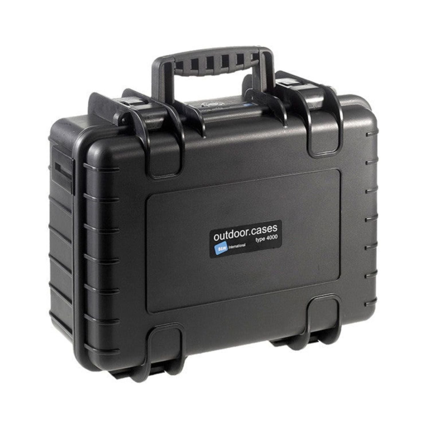 B&W 4000 Case, dark plastic hard case with carry handle and latches