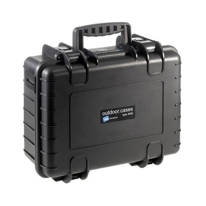 B&W 4000 Case, dark plastic hard case with carry handle and latches
