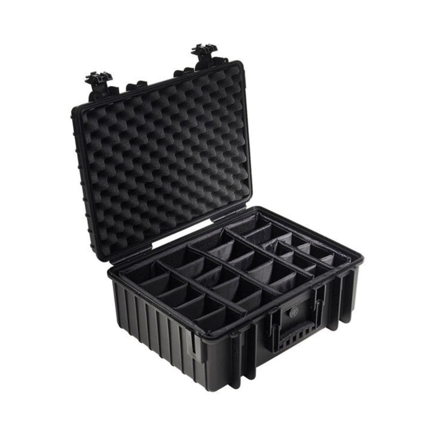 6000 case interior with egg-crate foam insert and molded storage compartments, open
