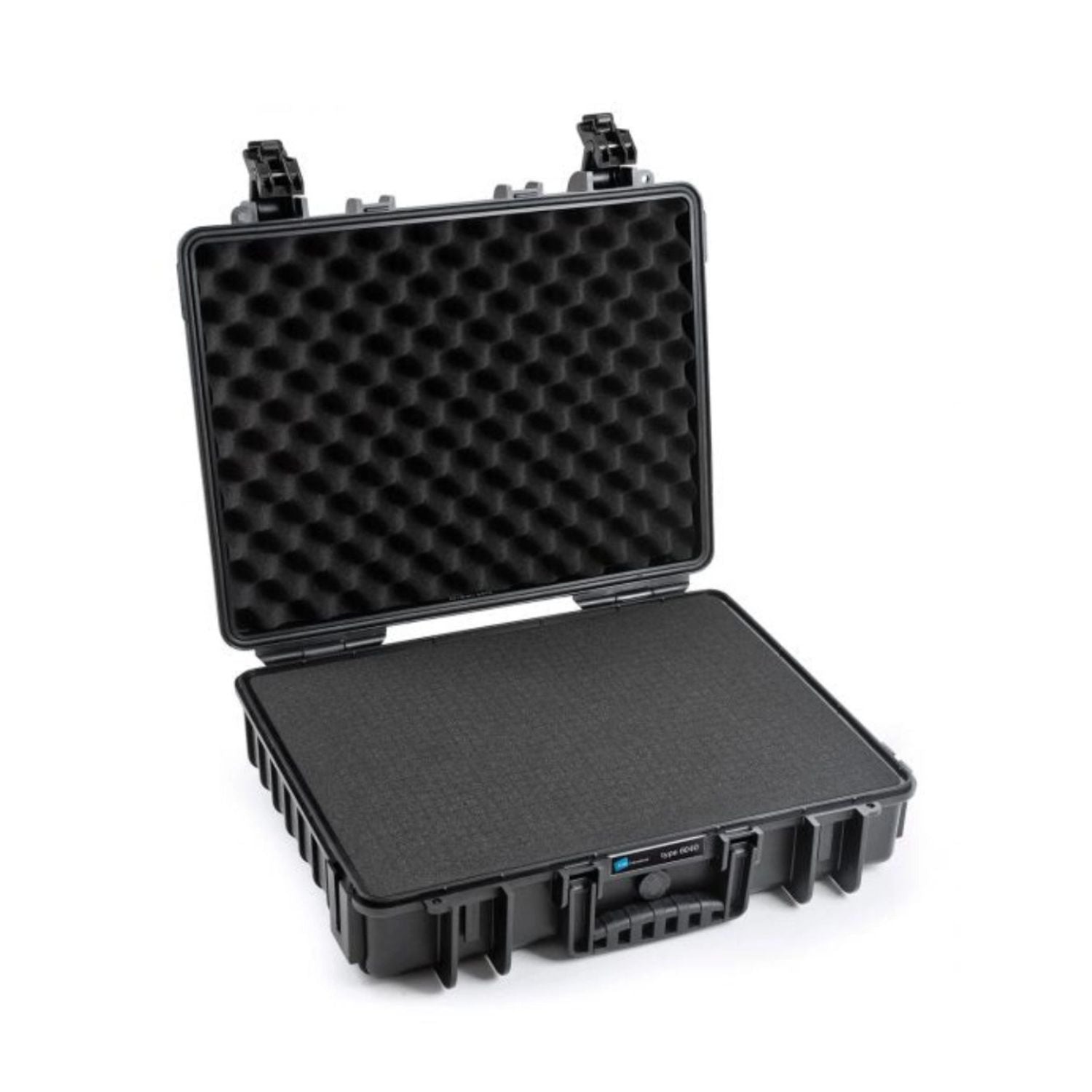 B&W 6040 case with pick-and-plug foam insert, open lid