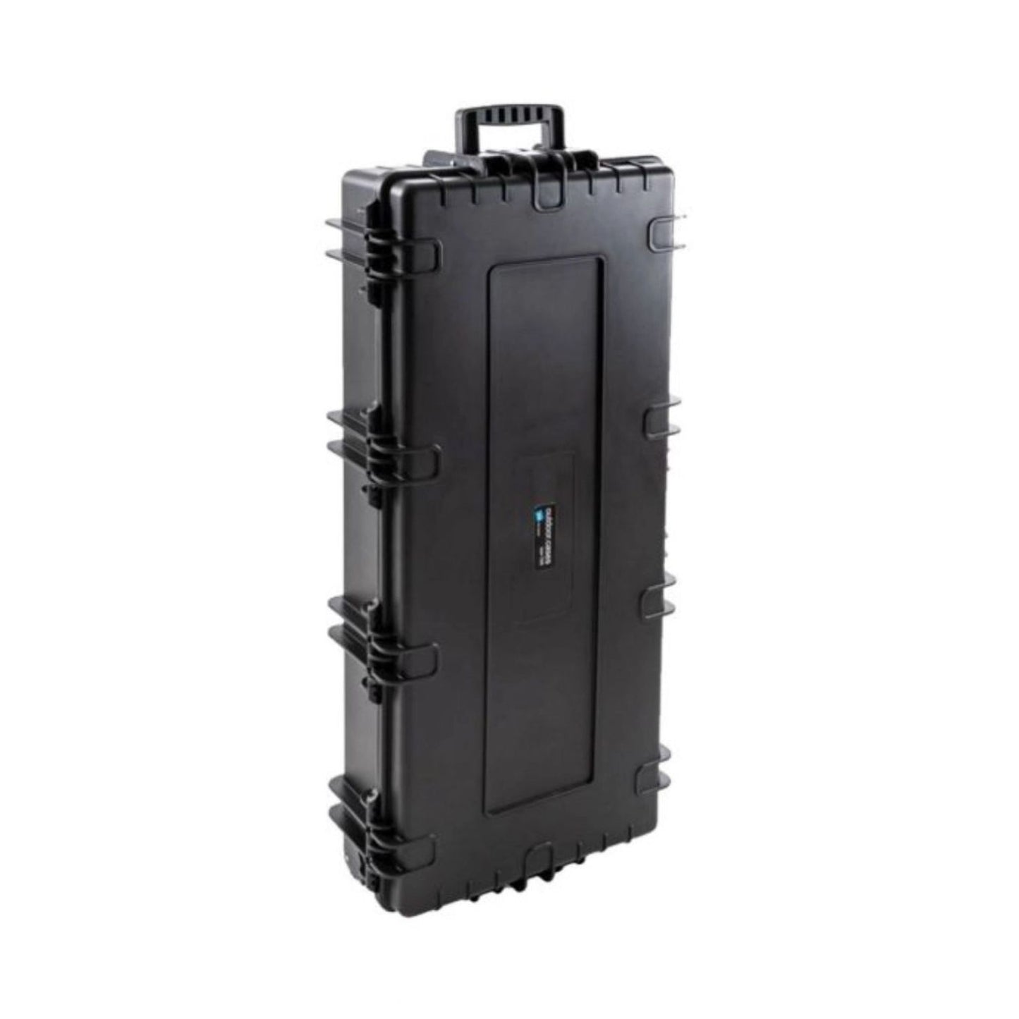 Black hard transport case with latches and B&W 7200 front panel