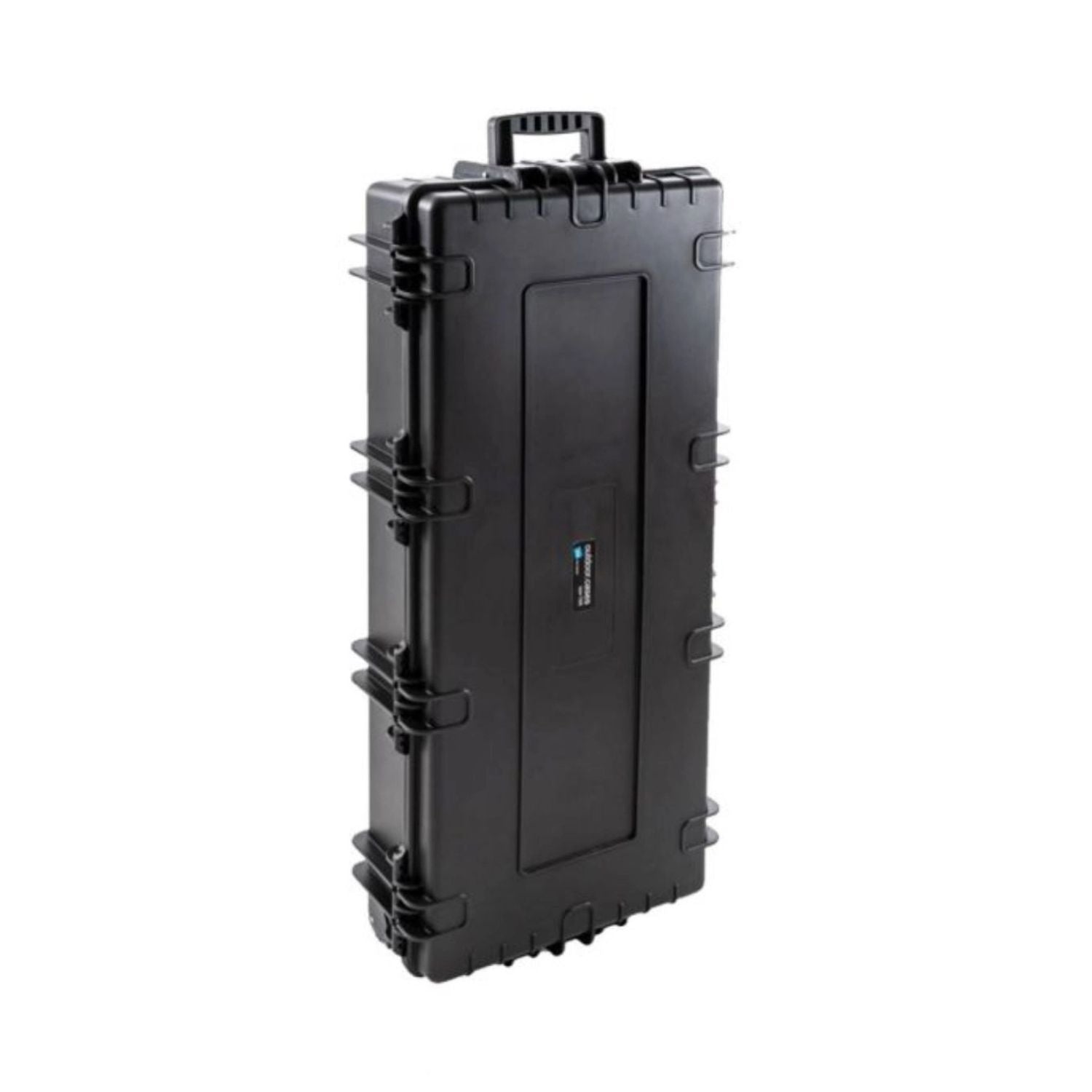 Black hard transport case with latches and B&W 7200 front panel