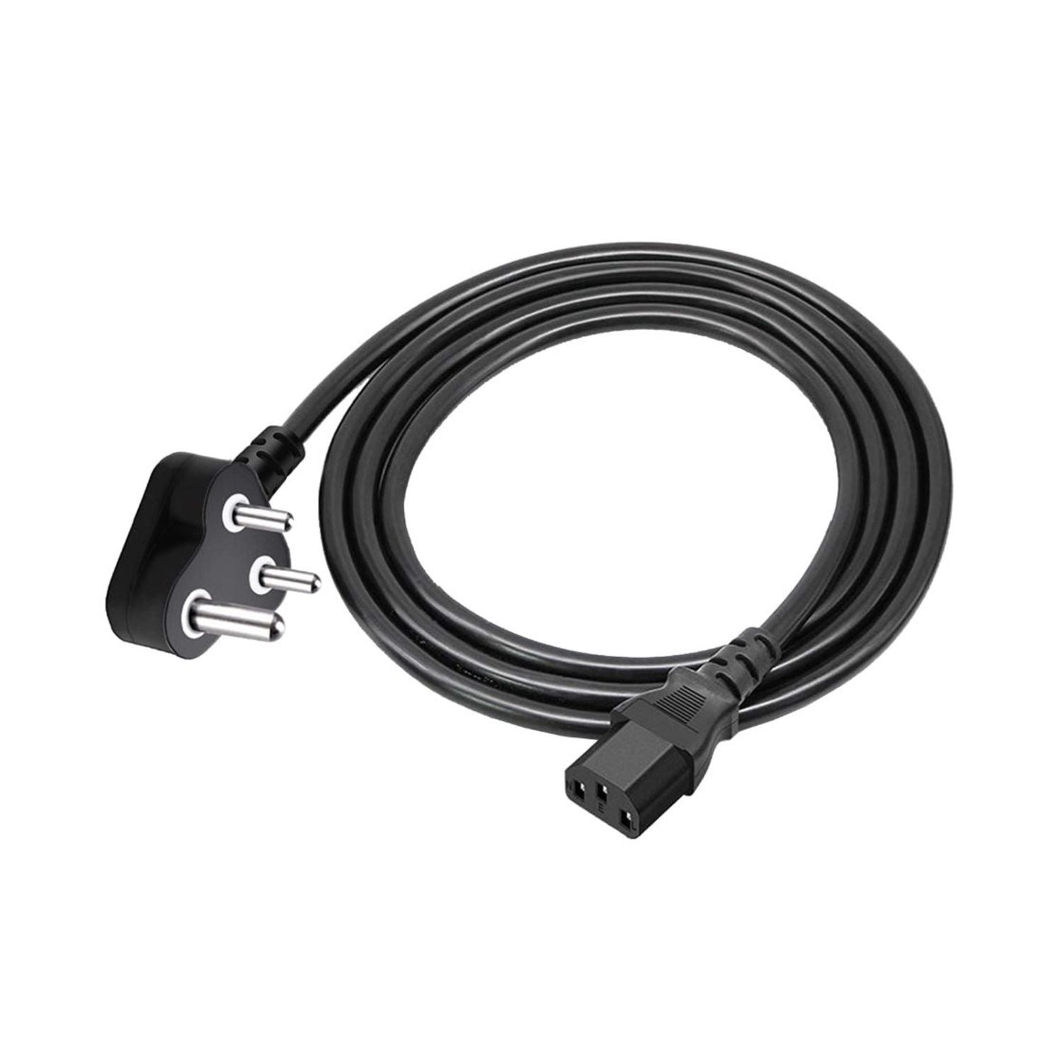 CC 5m power cable, black with 2-pin plug and IEC-style connector