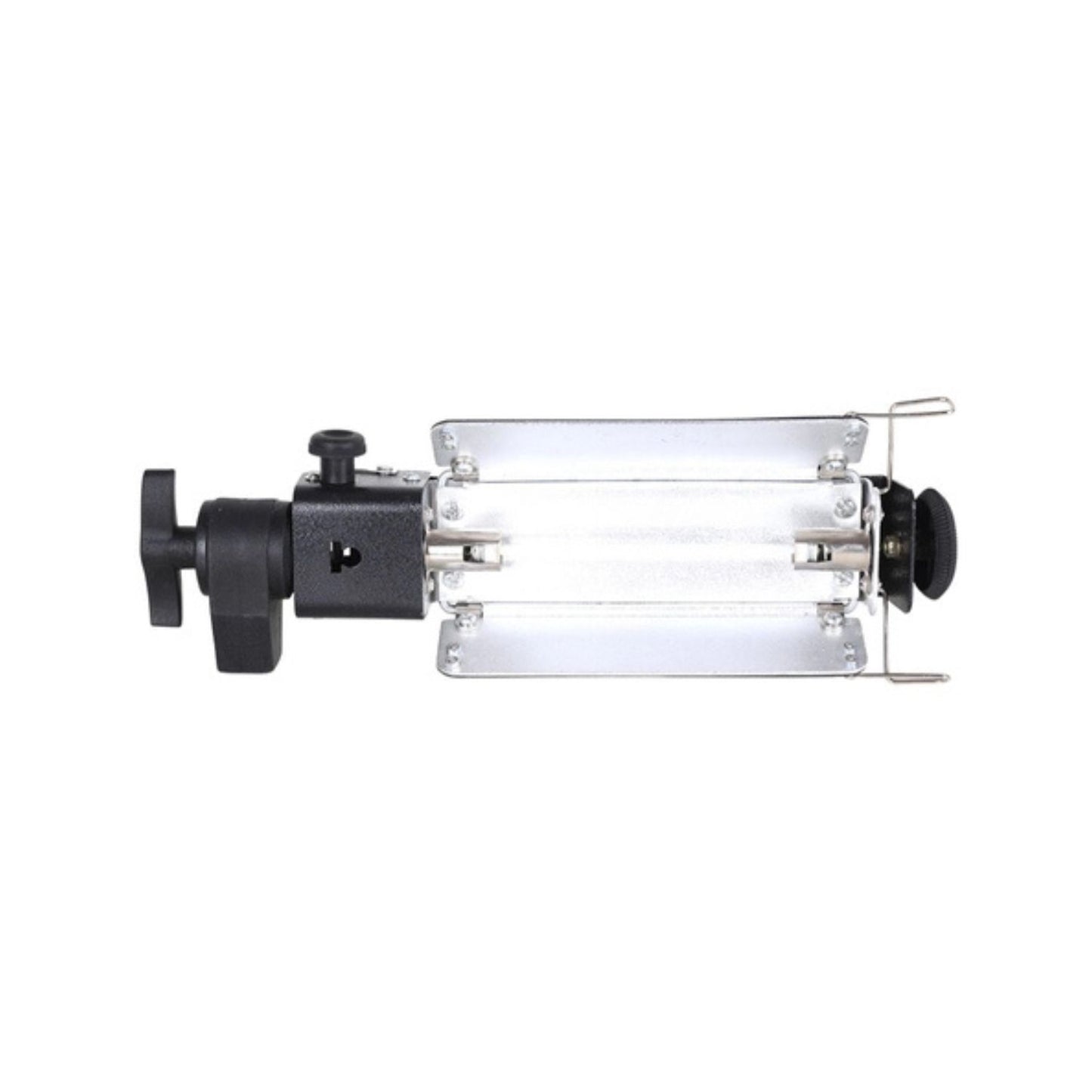 CC Porta Light à cadre noir avec boîtier métallique et lames latérales