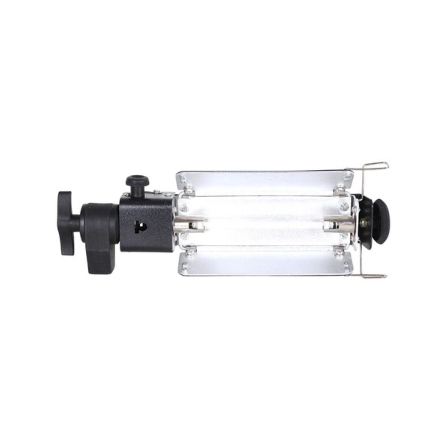 CC Porta Light à cadre noir avec boîtier métallique et lames latérales