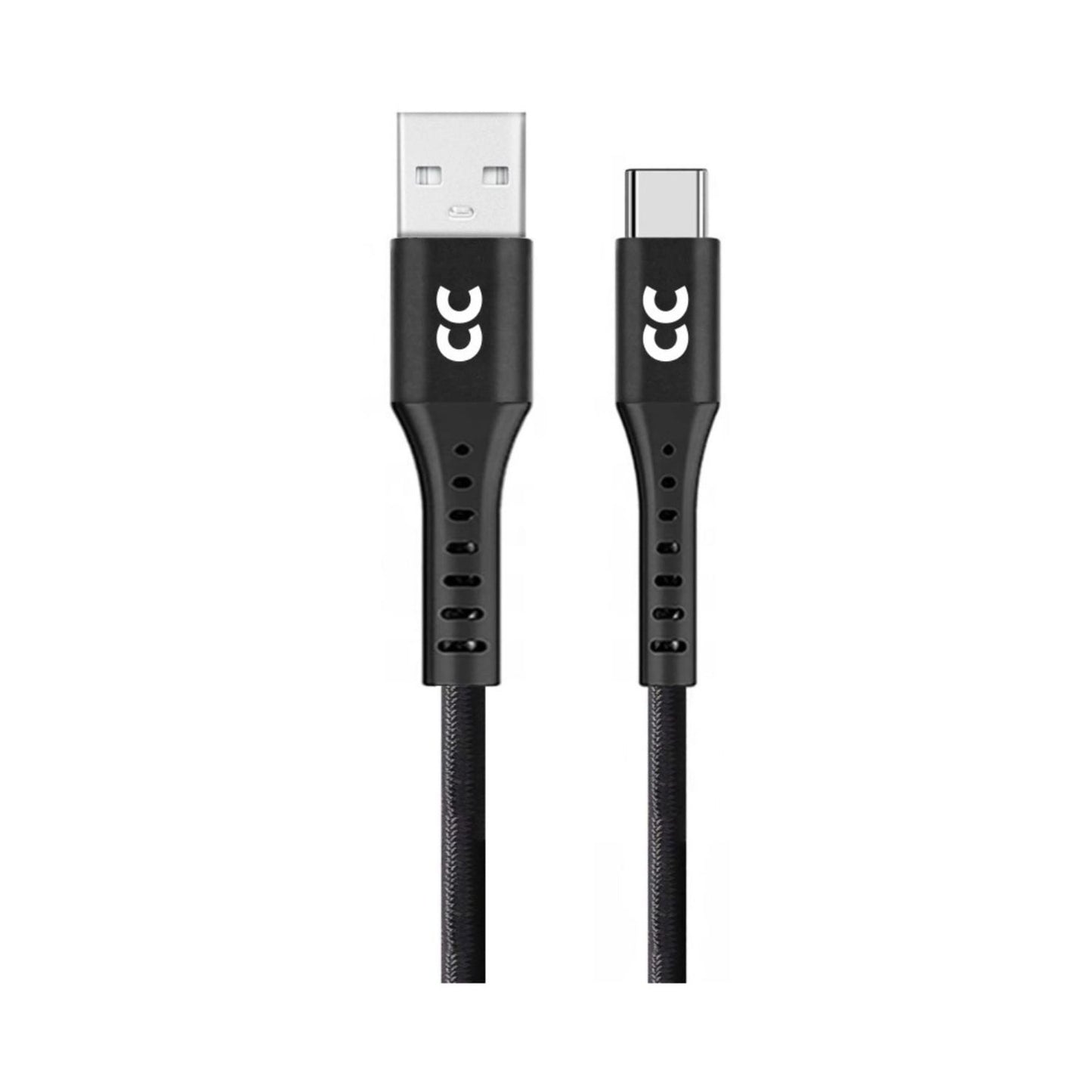 USB-C Ladekabel & Sync-Kabel, 1,2 m, schwarzes geflochtenes Kabel, USB-A zu USB-C