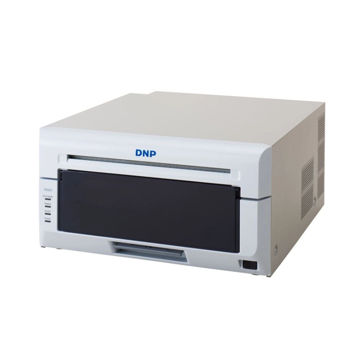 DNP DS820 8-inch photo printer with front dark display and tray
