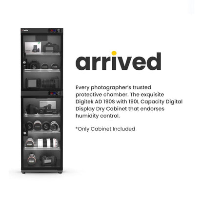 Dry cabinet with humidity controller and adjustable interior compartments