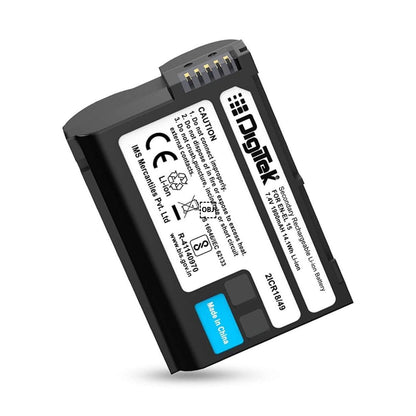 EN-EL15 1900mAh rechargeable battery with contact pins and label