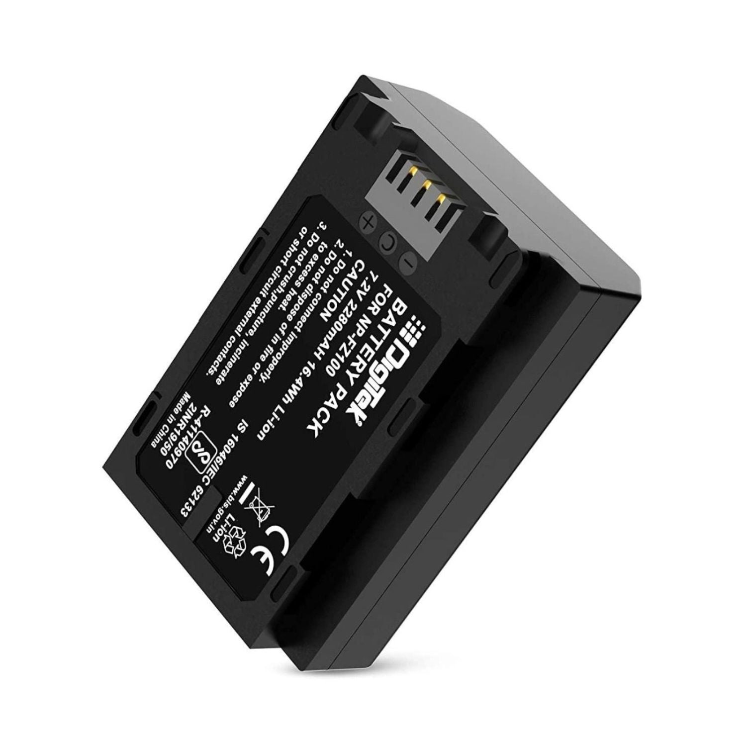 NP-FZ100 Lithium-ion battery pack with printed label and contact terminals
