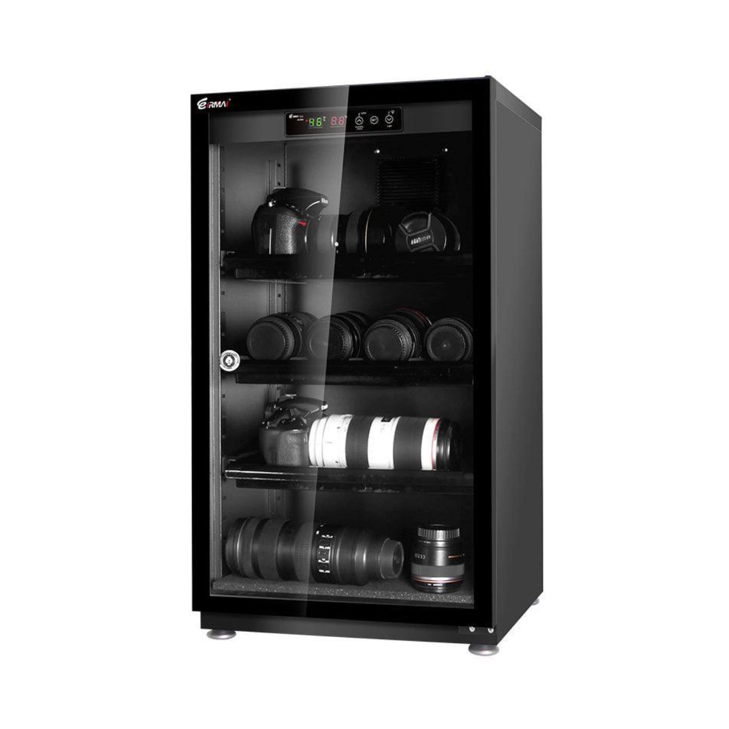 100L LED Trockenschrank, geschlossene Vorderansicht mit Kontroll-Display oben