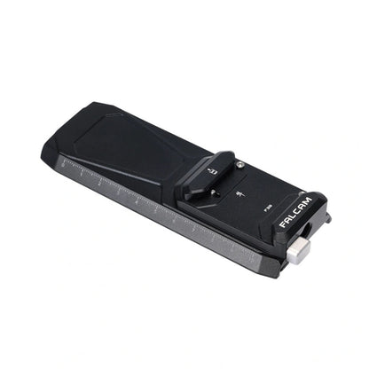 Falcam F38 quick release base V2, black mounting plate with measurement scale