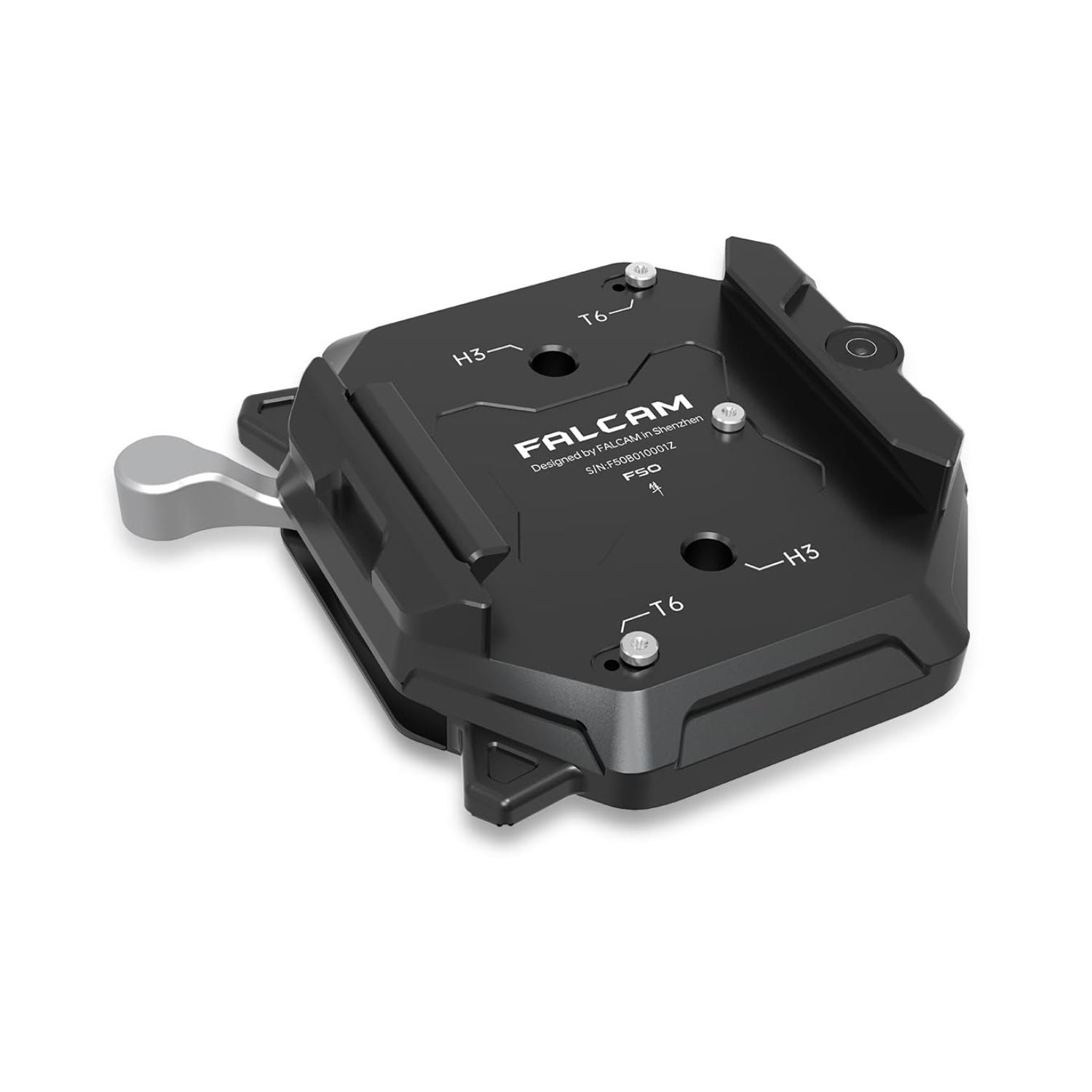 Falcam F50 square quick release base plate with mounting holes and side handle