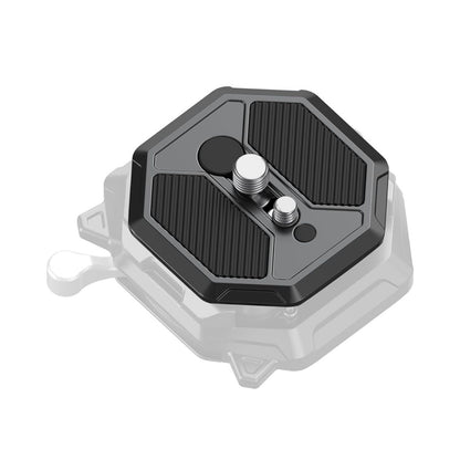 Falcam F50 square quick release plate with threaded studs and textured grips