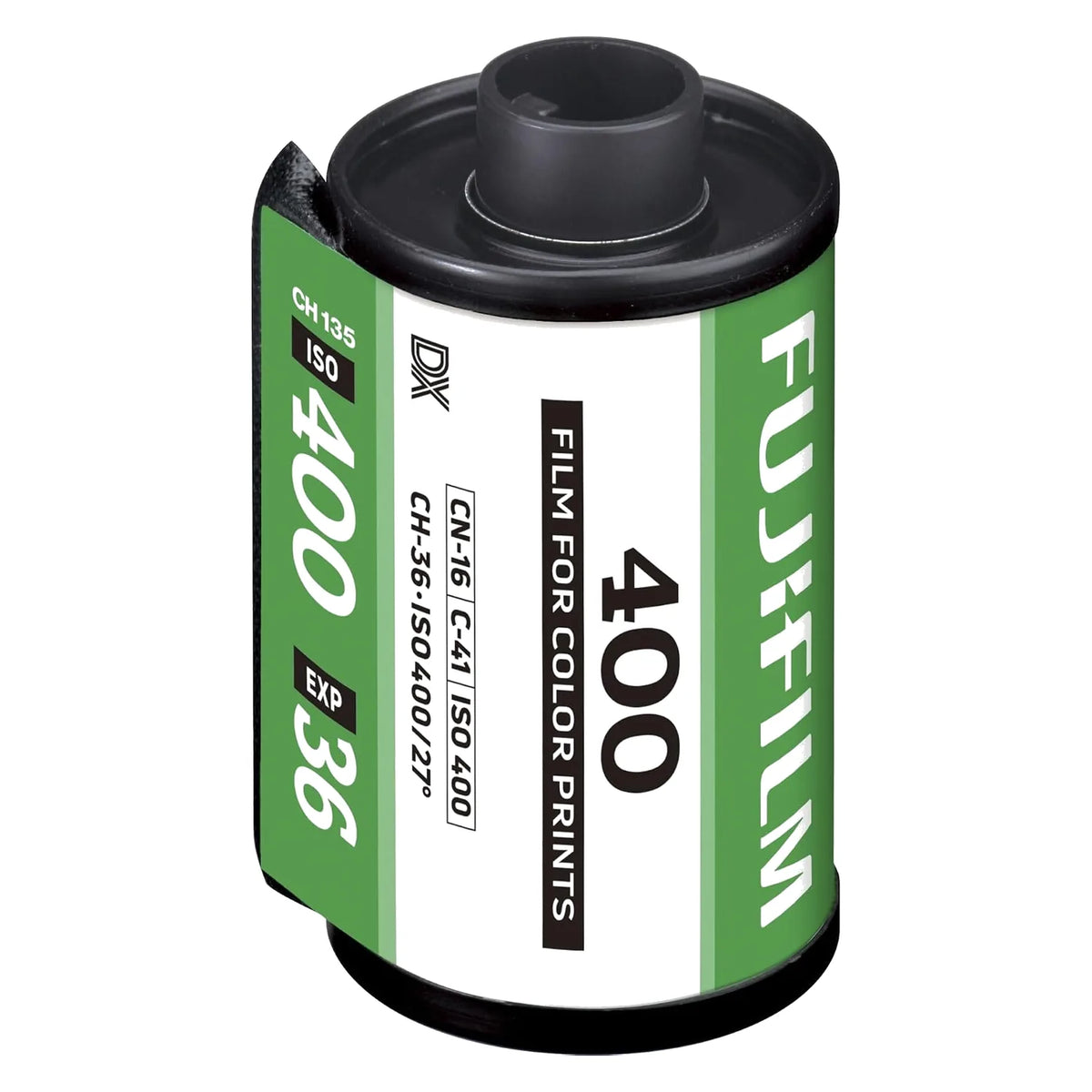 Fujifilm color negative film canister, ISO 400, 36 exposures
