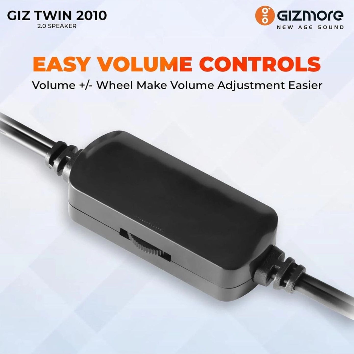 USB cable with inline volume control module for dual PC speakers