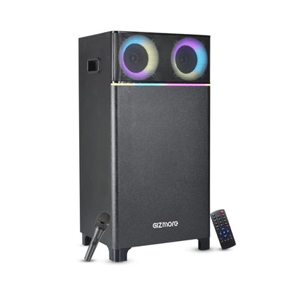 Gizmore trolley speaker T4000 in dark case with dual RGB LED rings