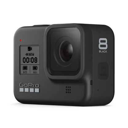HERO8 Black action camera front view with lens and status markings
