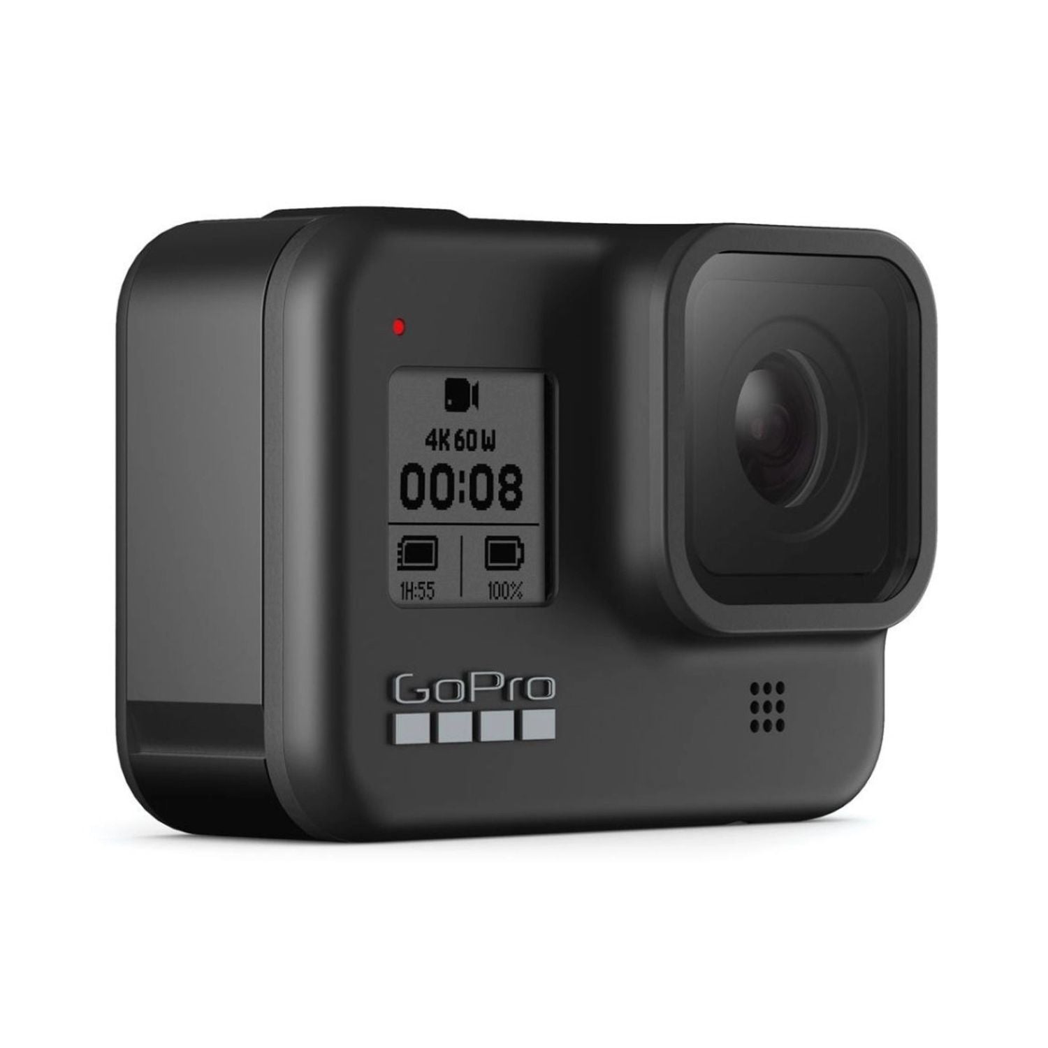 HERO8 Black action camera rear side with screen and vent details