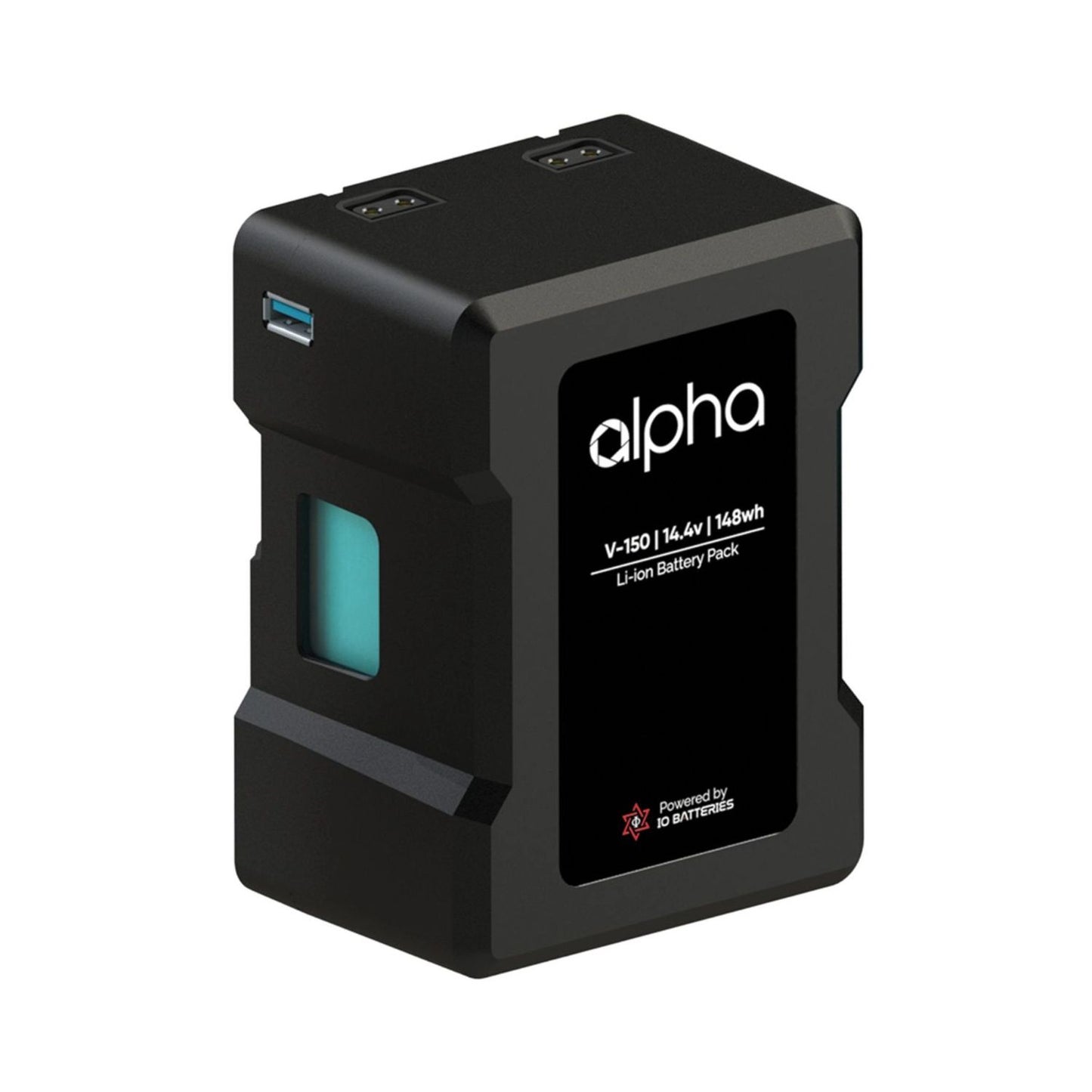 IO Batteries ALPHA V150 V-Mount Akku, schwarz, Li-Ion 14,4V 148Wh