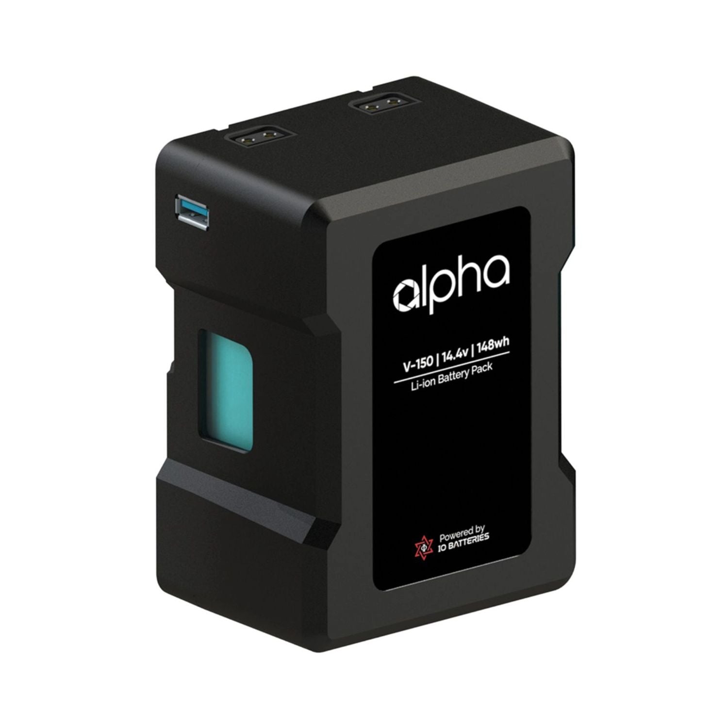 IO Batteries ALPHA V150 V-Mount Akku, schwarz, Li-Ion 14,4V 148Wh