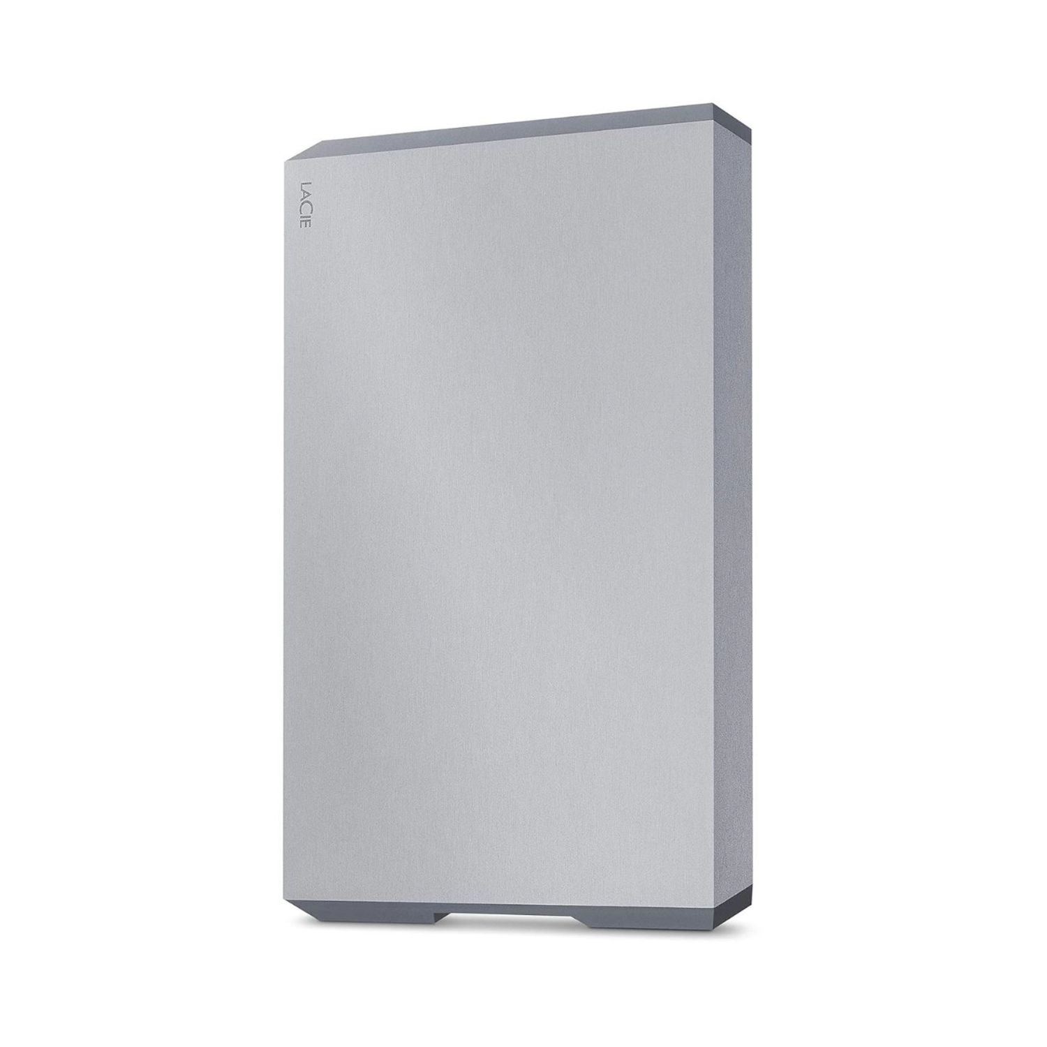 LaCie 2TB Mobile Drive external hard drive, silver-gray rectangular case