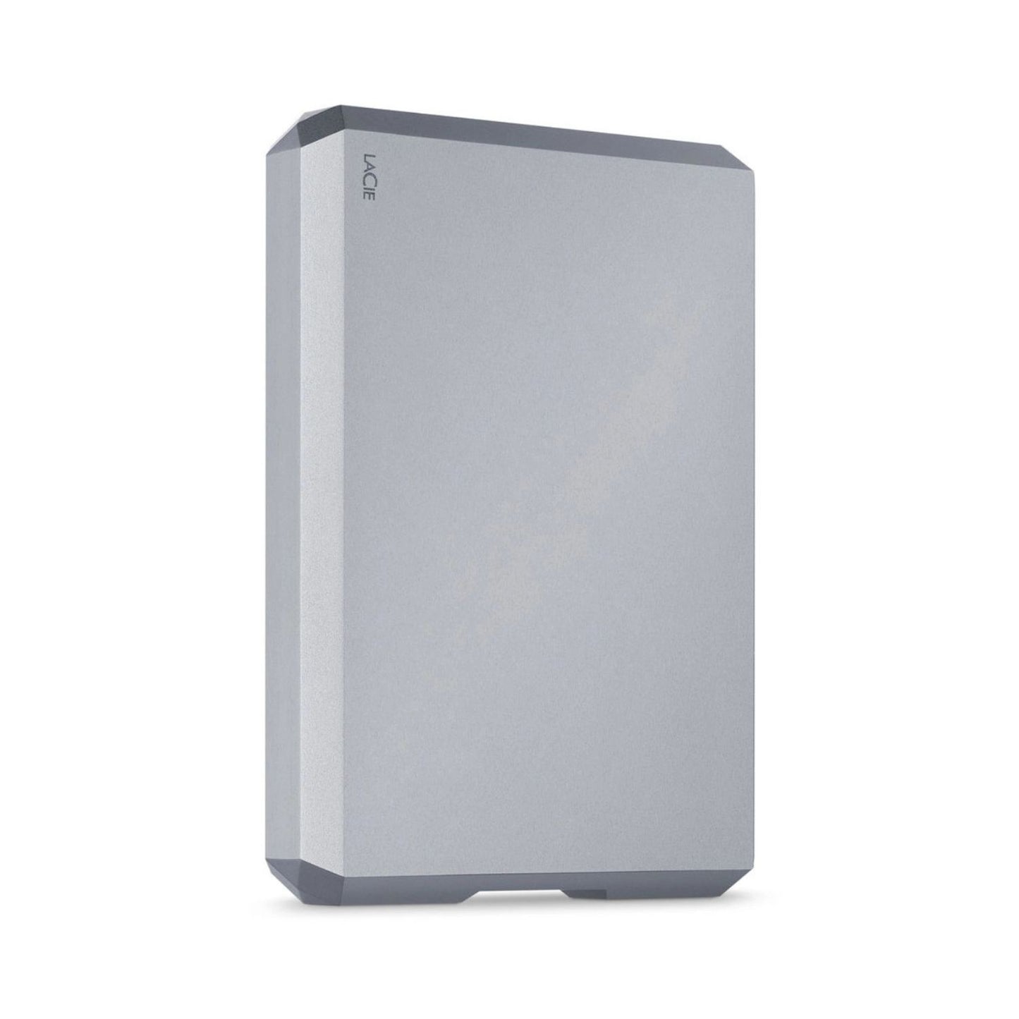 LaCie 5TB mobile hard drive, silvery-gray rectangular enclosure