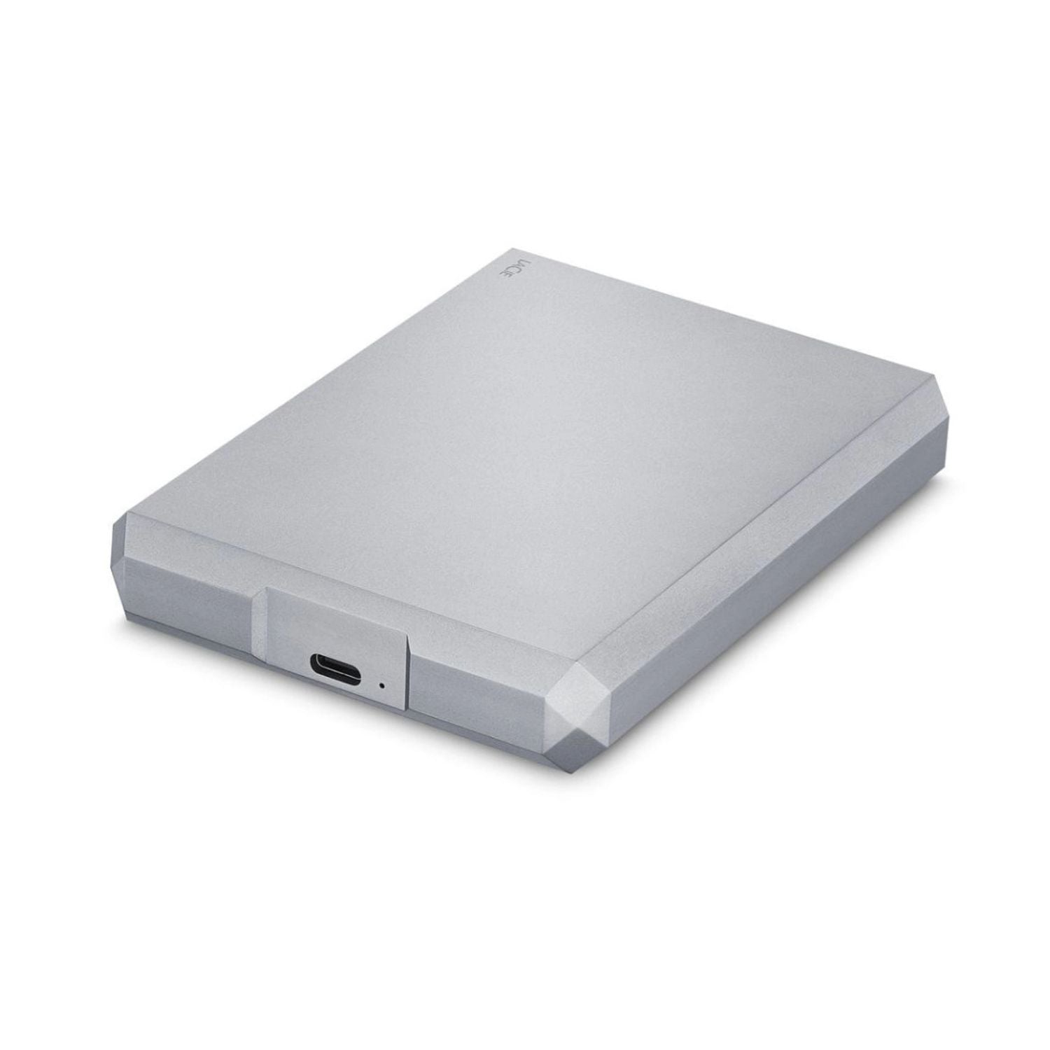 LaCie 5TB portable external HDD, top view with Type-C port