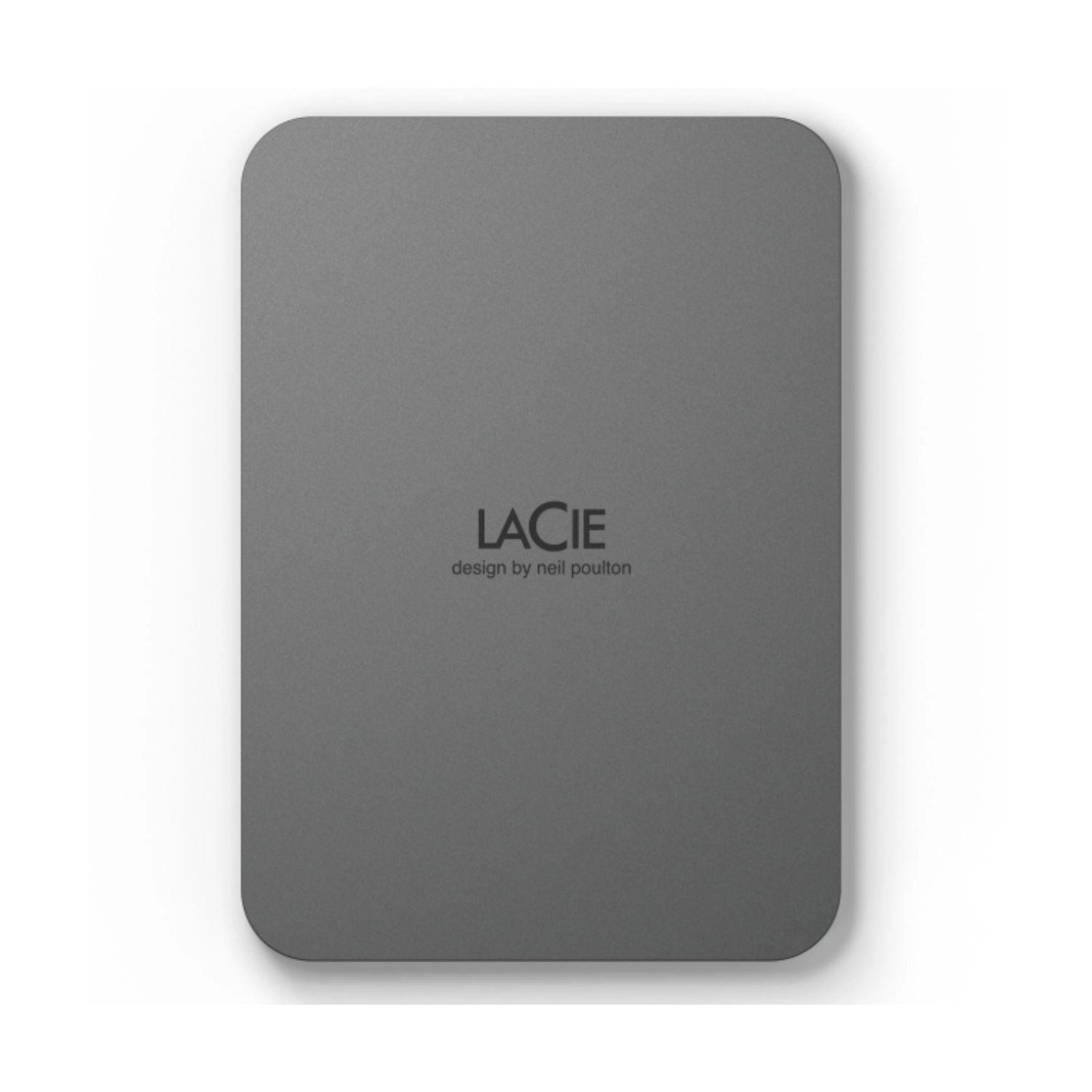 LaCie Mobile Drive Secure 2TB, dark gray rectangular portable external drive.
