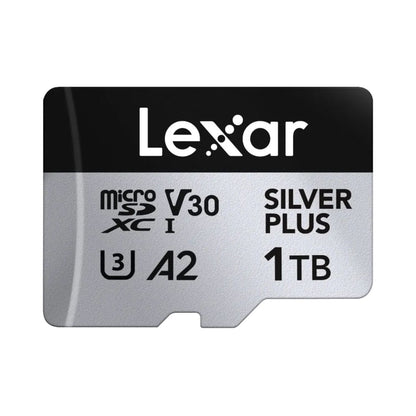 Lexar High-Performance Silver Plus MicroSDXC UHS-I Memory Card with adapter (Upto 205MB/s)