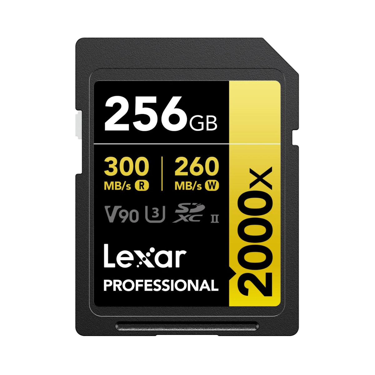 Lexar Professional 2000x SDXC™ UHS-II Memory Card GOLD Series (Up to 300MB/s)