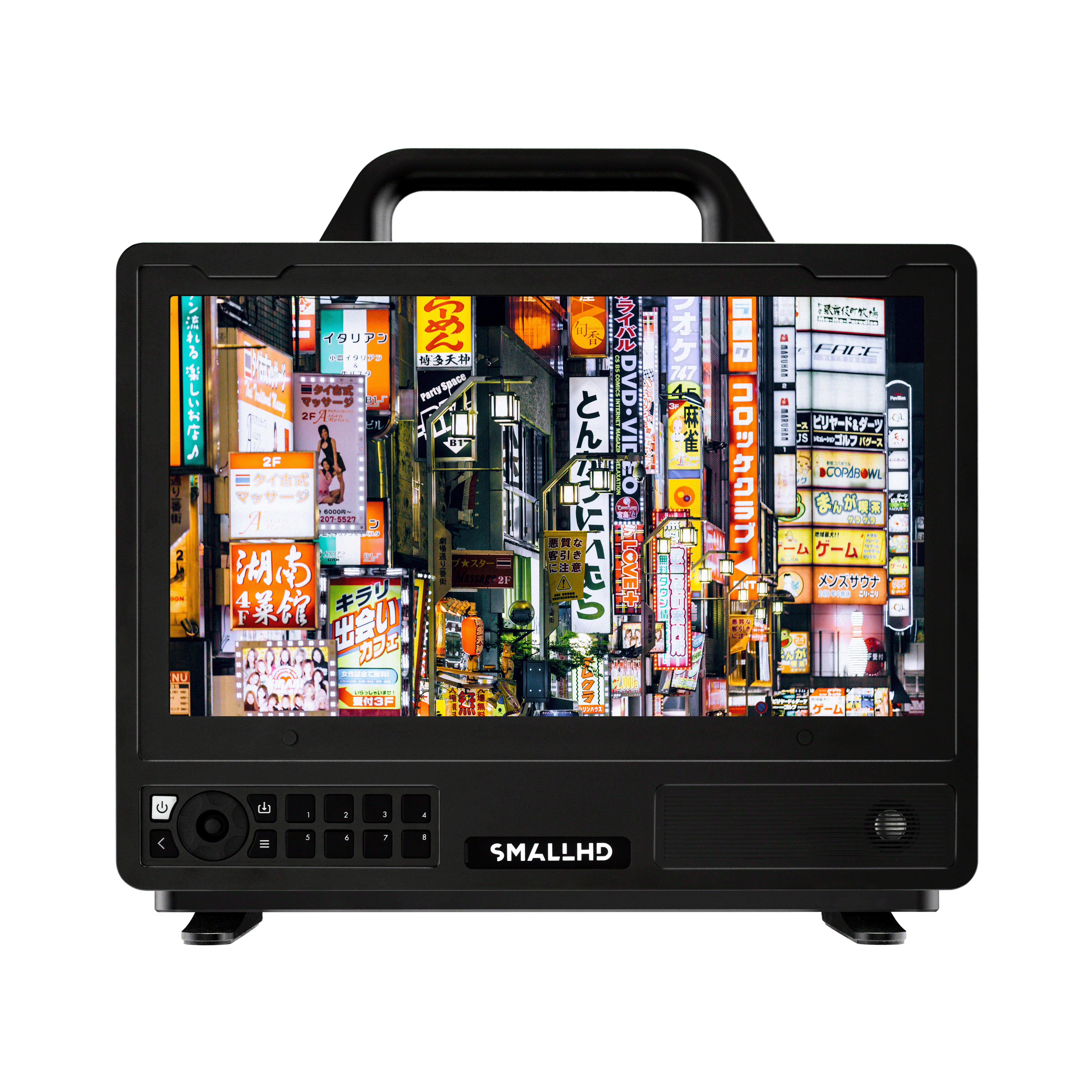 SmallHD Cine 13 front view with image on screen