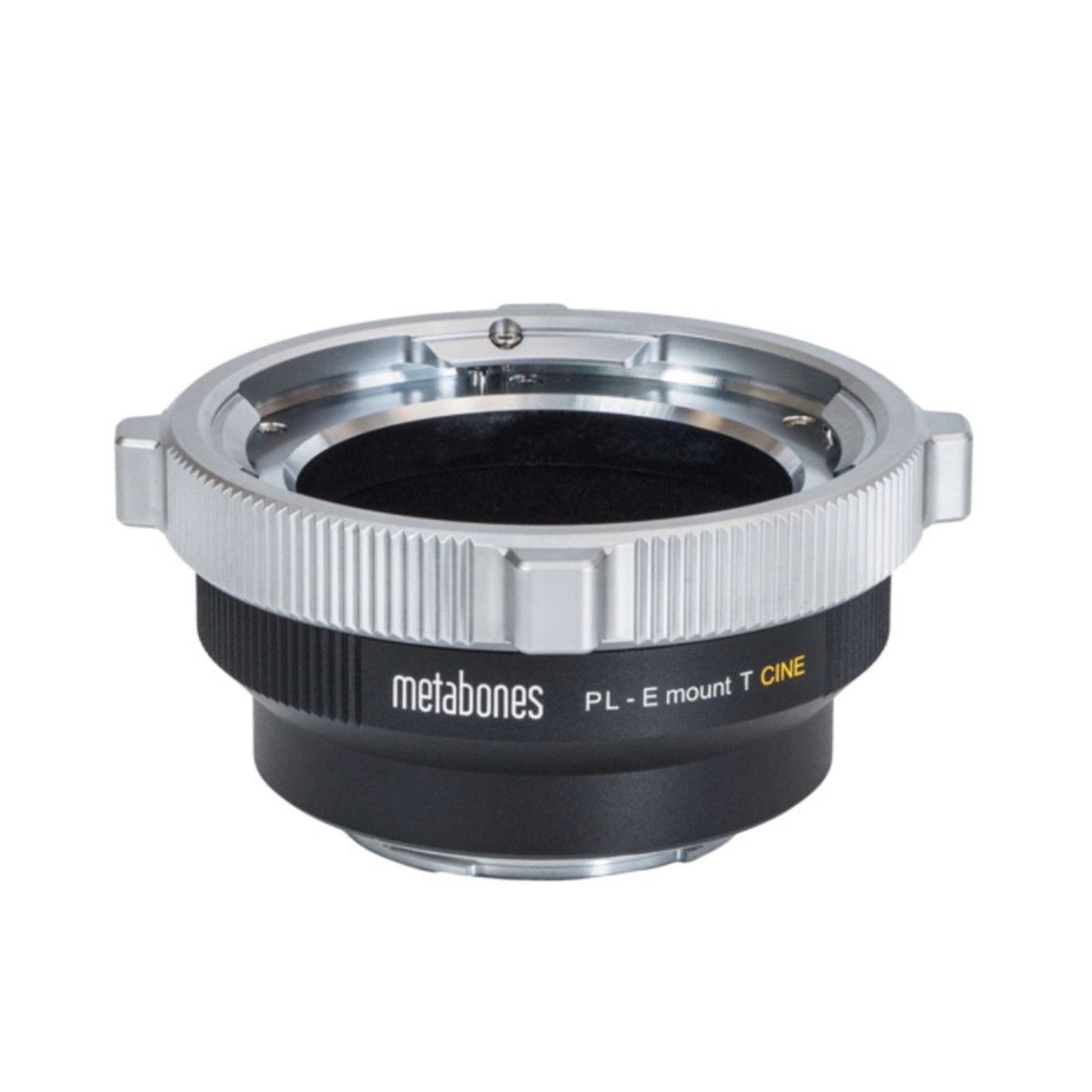 Metabones PL-E Mount Adapter CINE, Oberseite mit Befestigungsringen und Bajonett