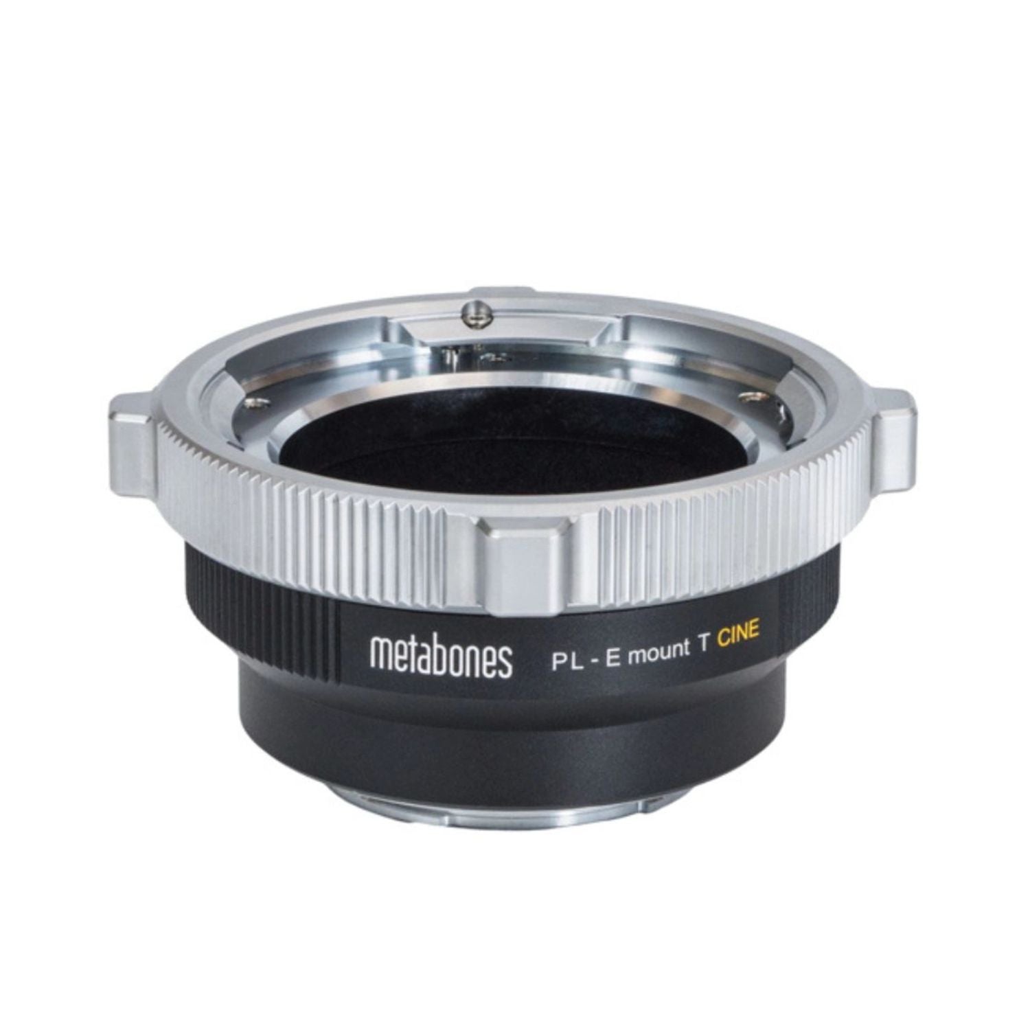 Metabones PL-E Mount Adapter CINE, Oberseite mit Befestigungsringen und Bajonett