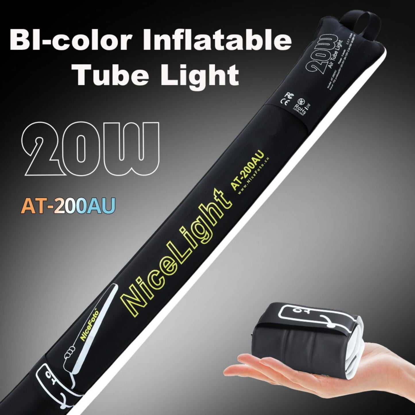 NiceFoto AT-200AU BI-color Inflatable Tube Light