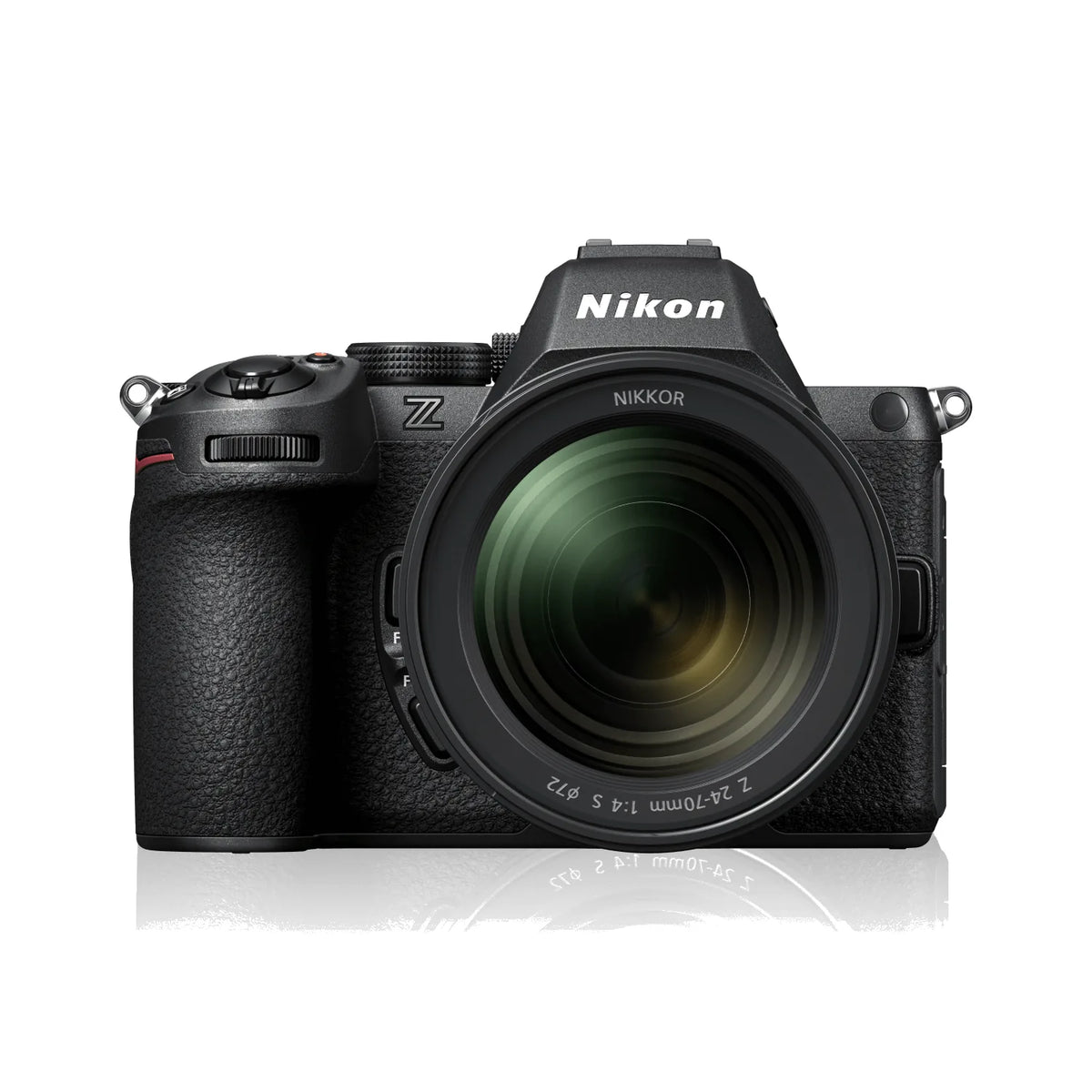 Nikon Z5II mirrorless camera, black, with front zoom lens
