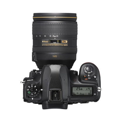 24-120mm AF-S NIKKOR lens, VR label and zoom range markings