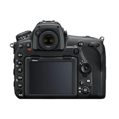 Nikon D850 DSLR, back panel with LCD display, mode dial, and AF-ON button
