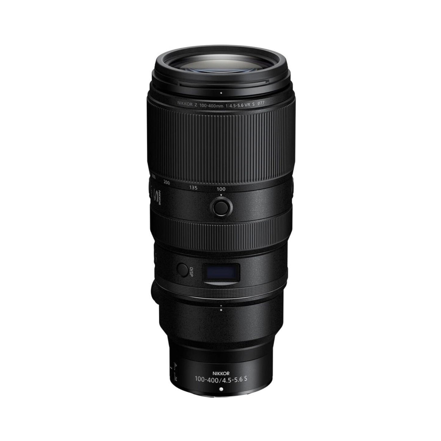 NIKKOR Z 100-400mm f/4.5-5.6 VR S Objektiv, schwarzes Zoom-Design
